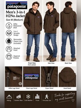 Patagonia Men's Lone Mountain 3-in-1 Jacket Men’s Medium